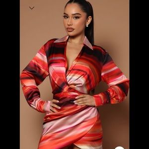 Long sleeve mini dress